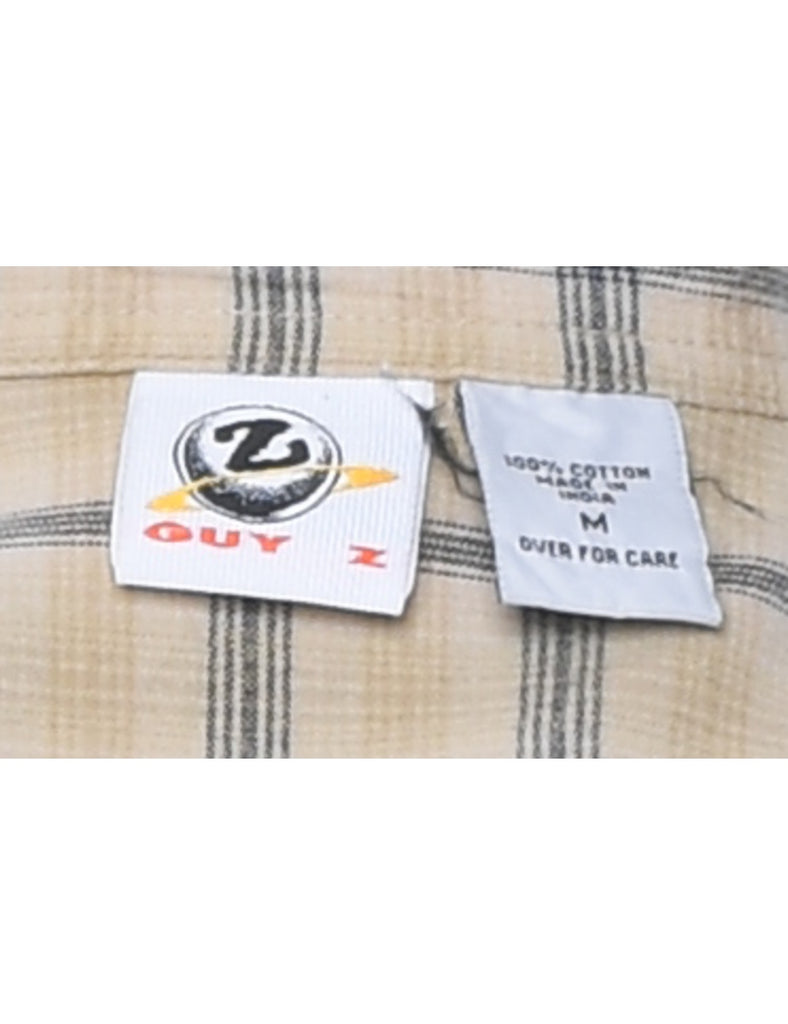 Beige Checked Shirt - M