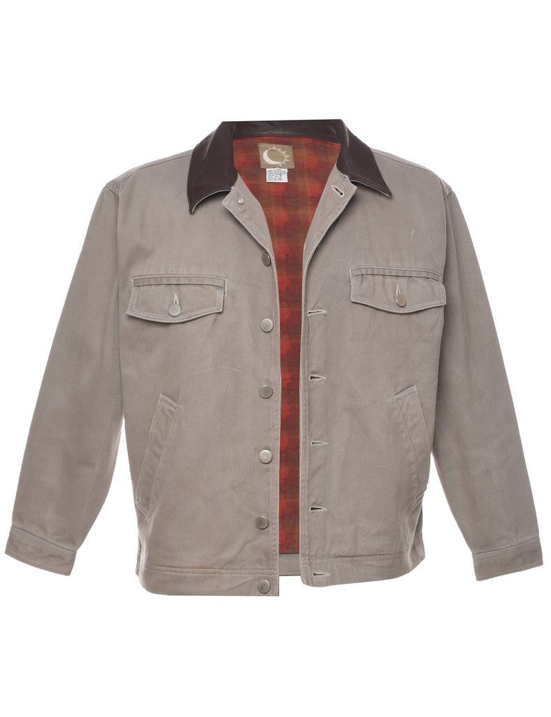 Beige Denim Jacket - S