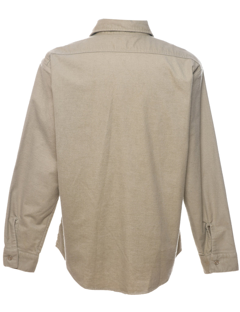 Beige Flannel Shirt - L