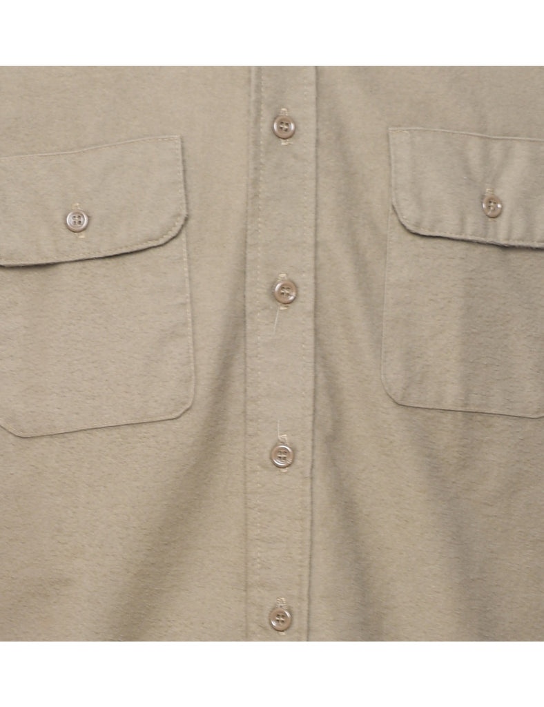 Beige Flannel Shirt - L