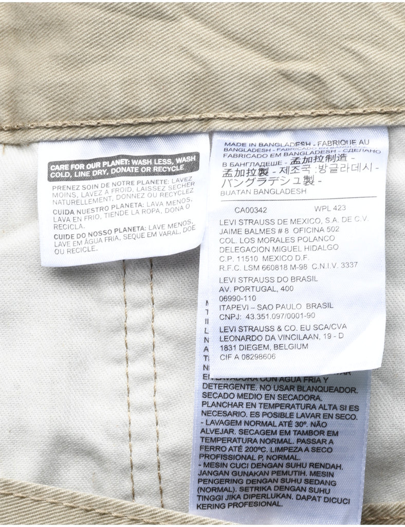 Beige Levi's Straight-Fit Trousers - W34 L33