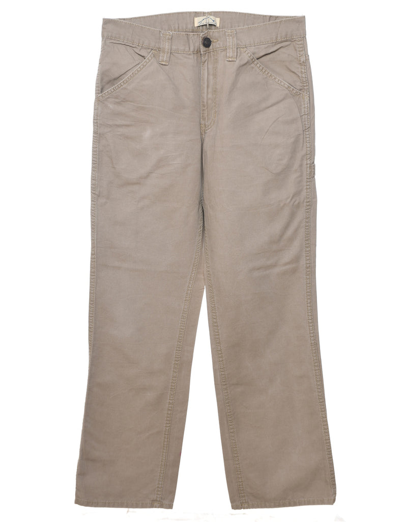 Beige Straight-Fit Trousers - W32 L31