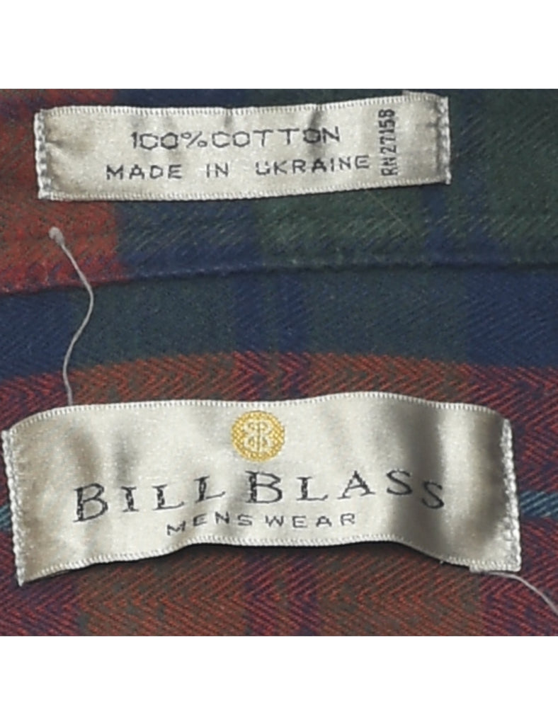 Bill Blass Checked Shirt - M