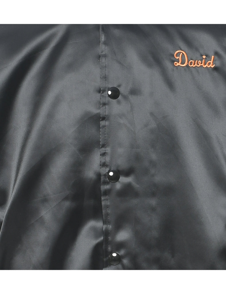 Black Bomber Jacket - L