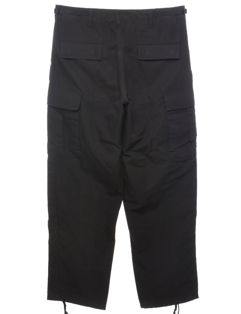 Black Cargo Trousers - W36 L31