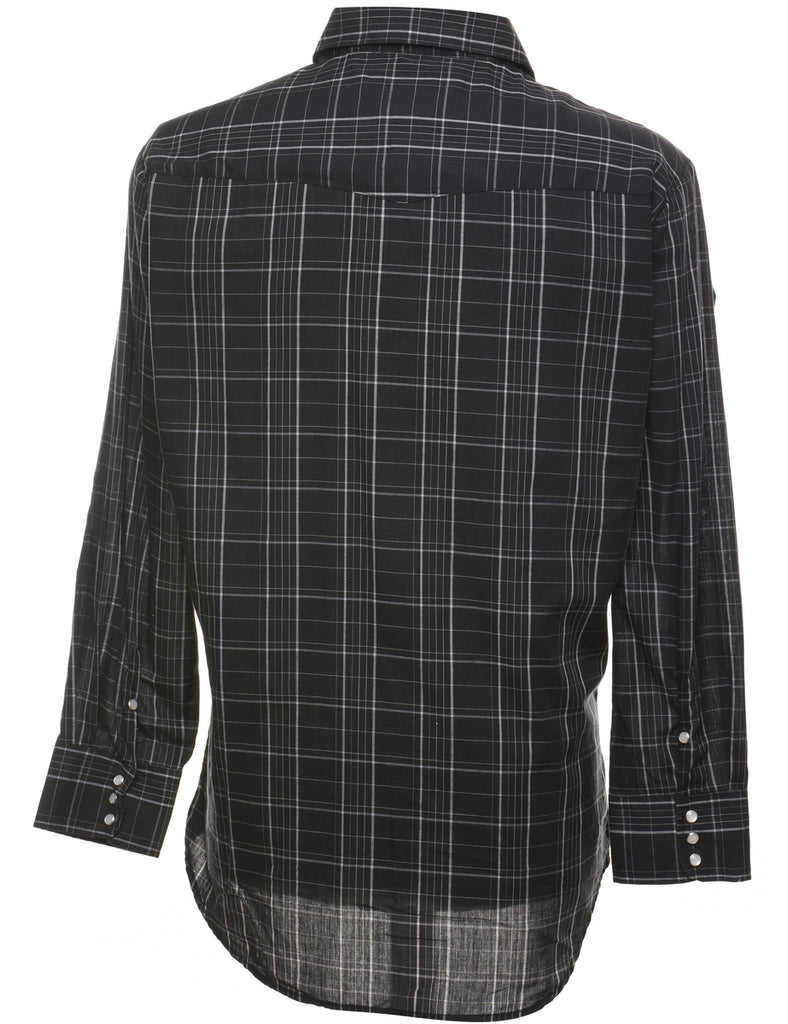 Black Classic Checked Shirt - M