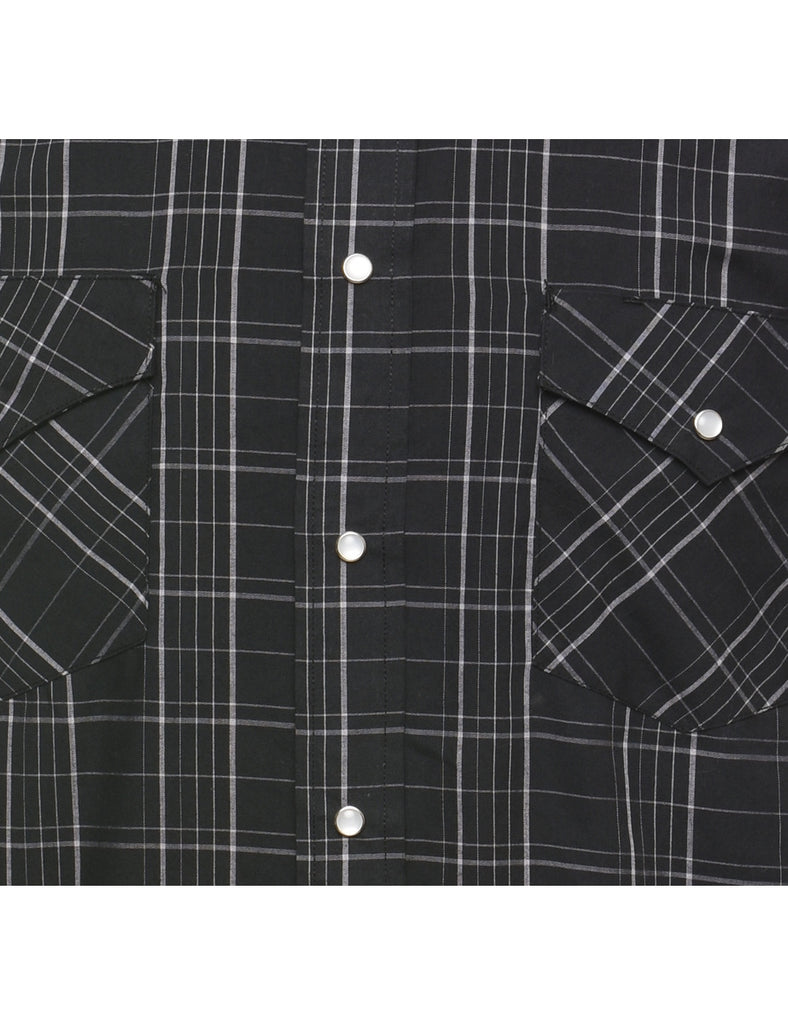 Black Classic Checked Shirt - M