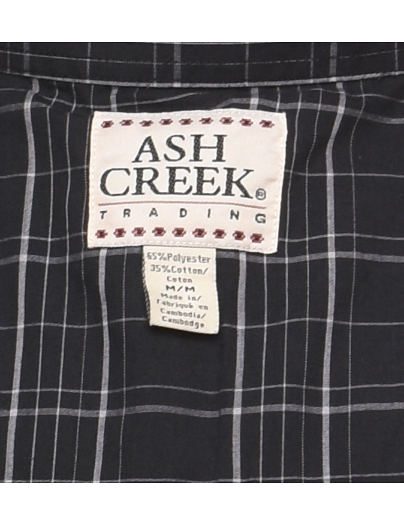 Black Classic Checked Shirt - M