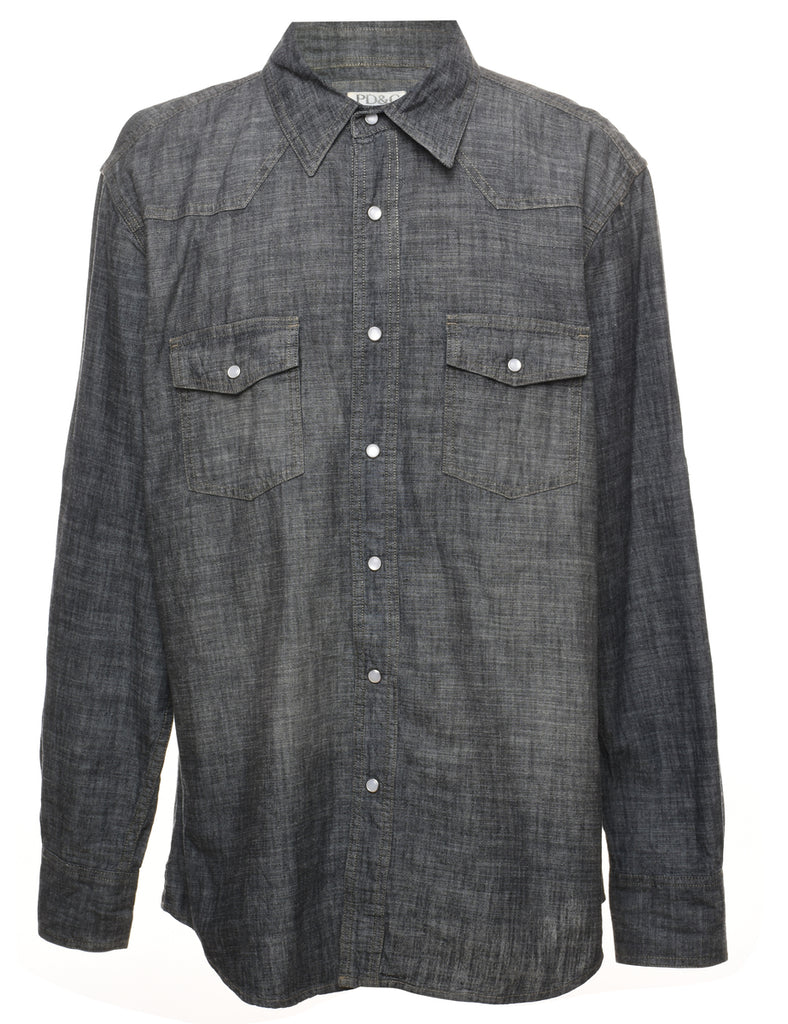 Black Denim Shirt - L