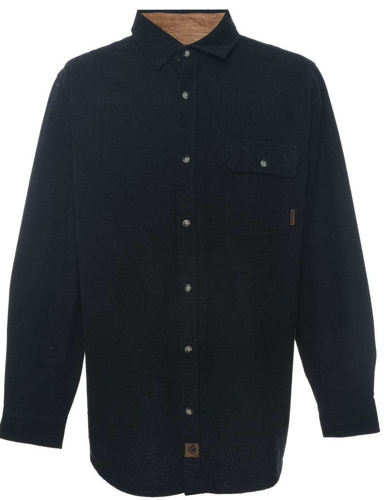 Black Flannel Shirt - L