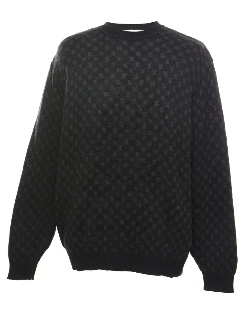 Black & Grey Patterned Jumper - XL