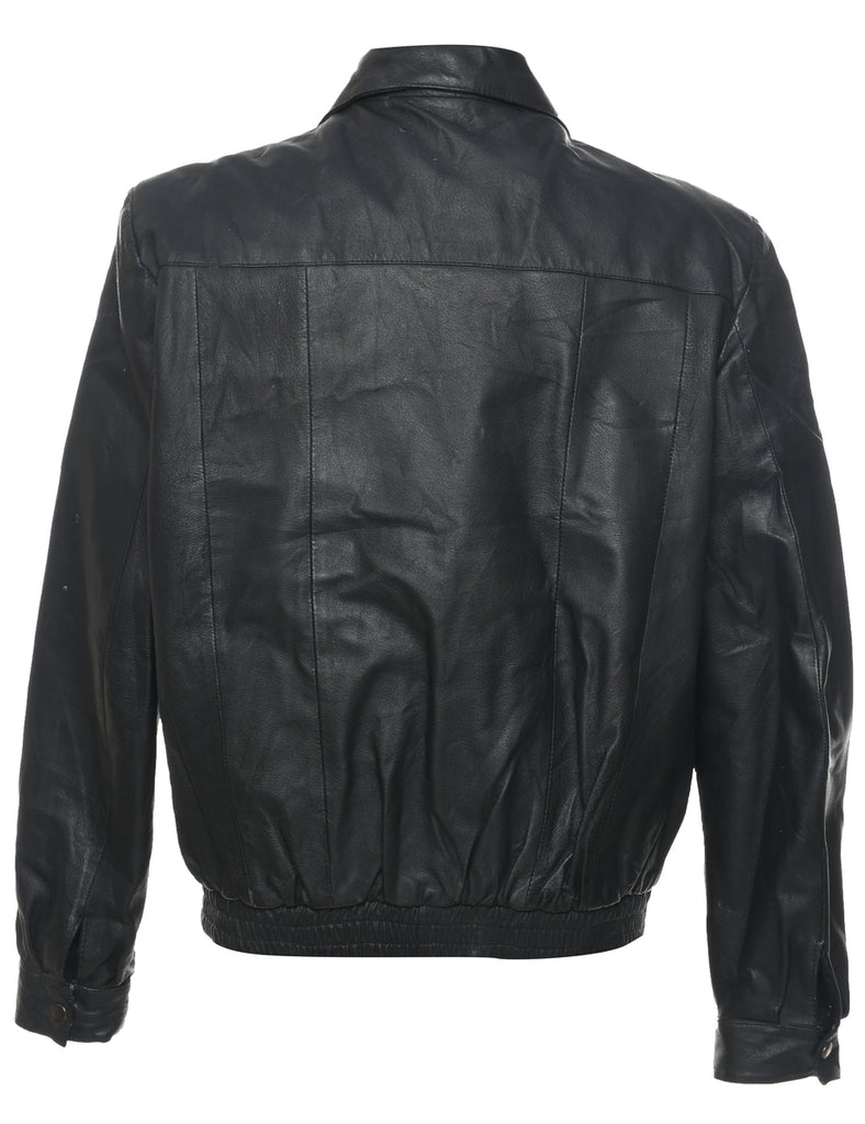 Black Leather Jacket - L