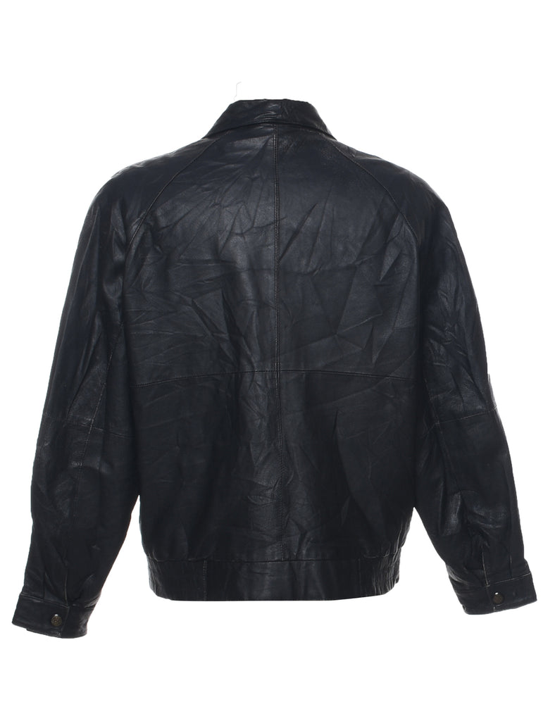 Black Leather Jacket - XL