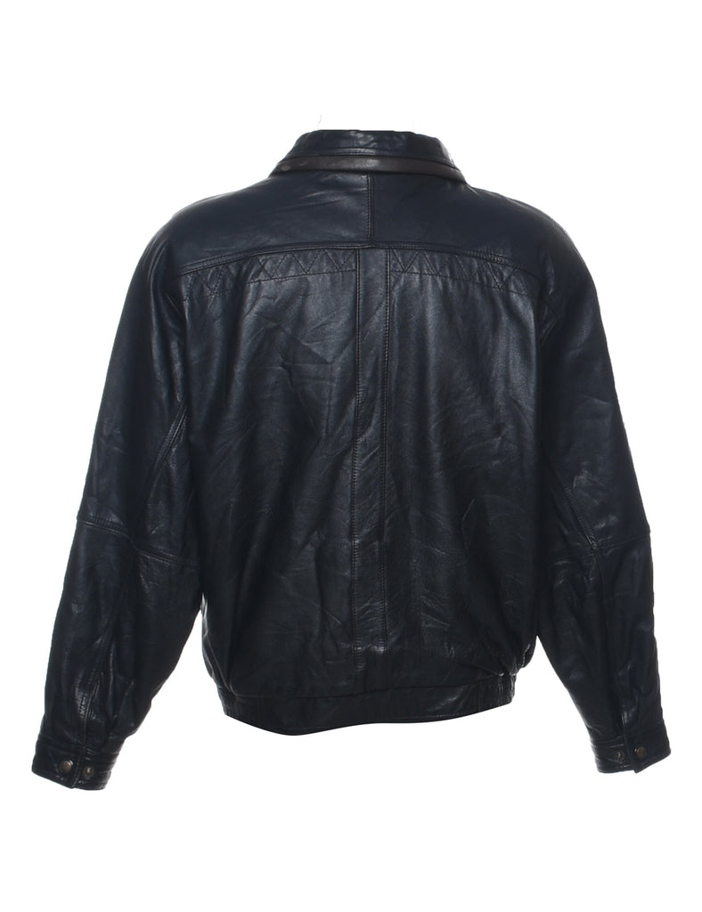 Black Leather Jacket - L