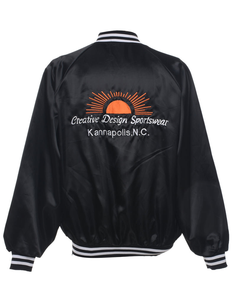 Black Nylon Bomber Jacket - XL