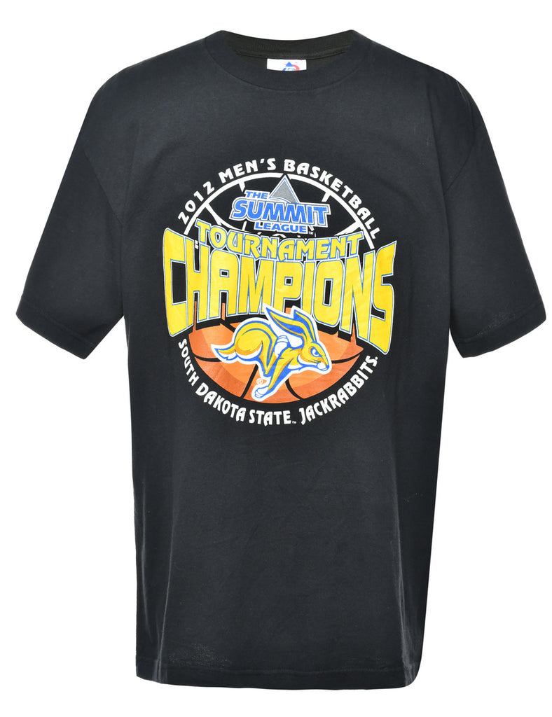 Black Printed T-shirt - L