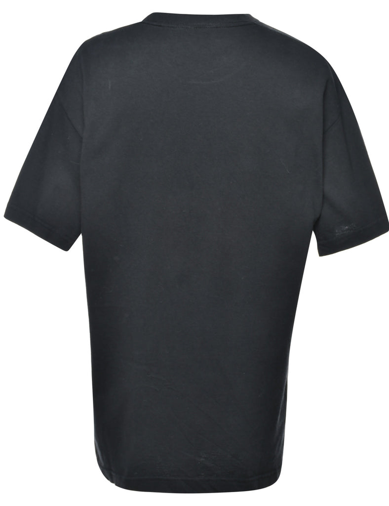 Black Printed T-shirt - L