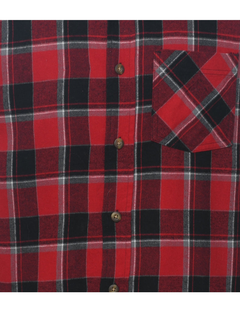 Black & Red 1990s Flannel Shirt - S