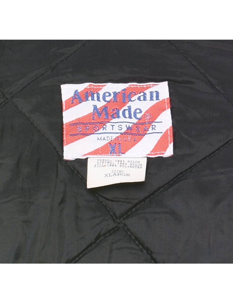 Black, Red & Yellow Lightning Hockey Nylon Jacket - XL