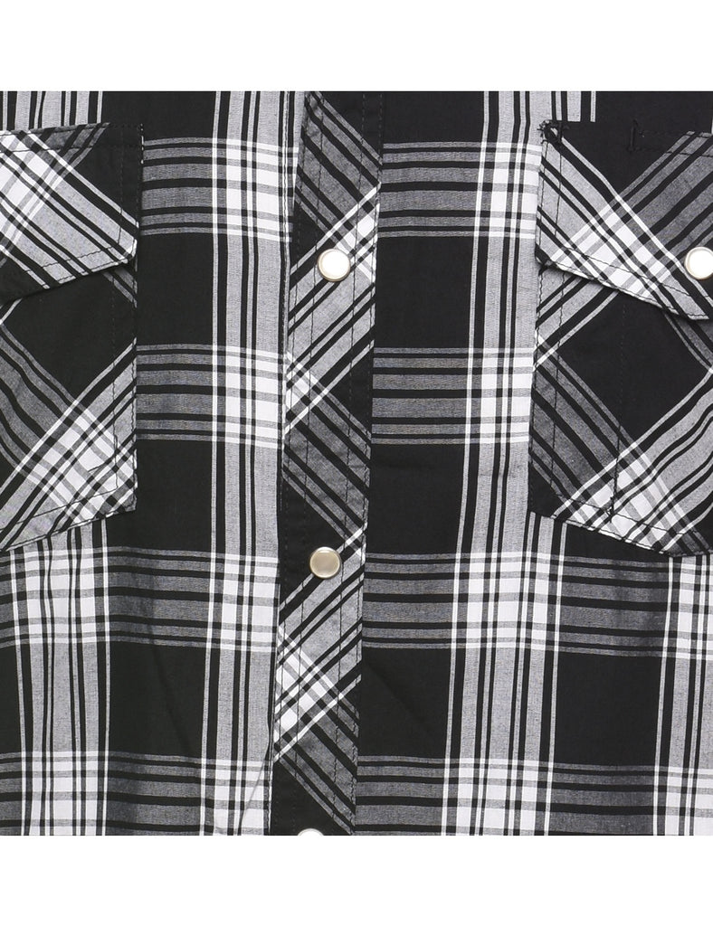 Black & White Classic Checked Shirt - L