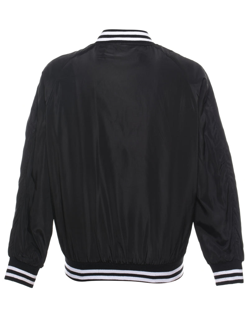 Black & White Contrast Bomber Jacket - L