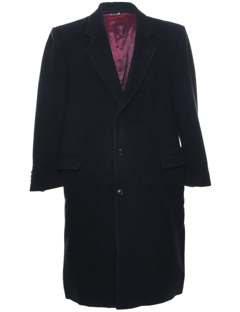 Black Wool Coat - L