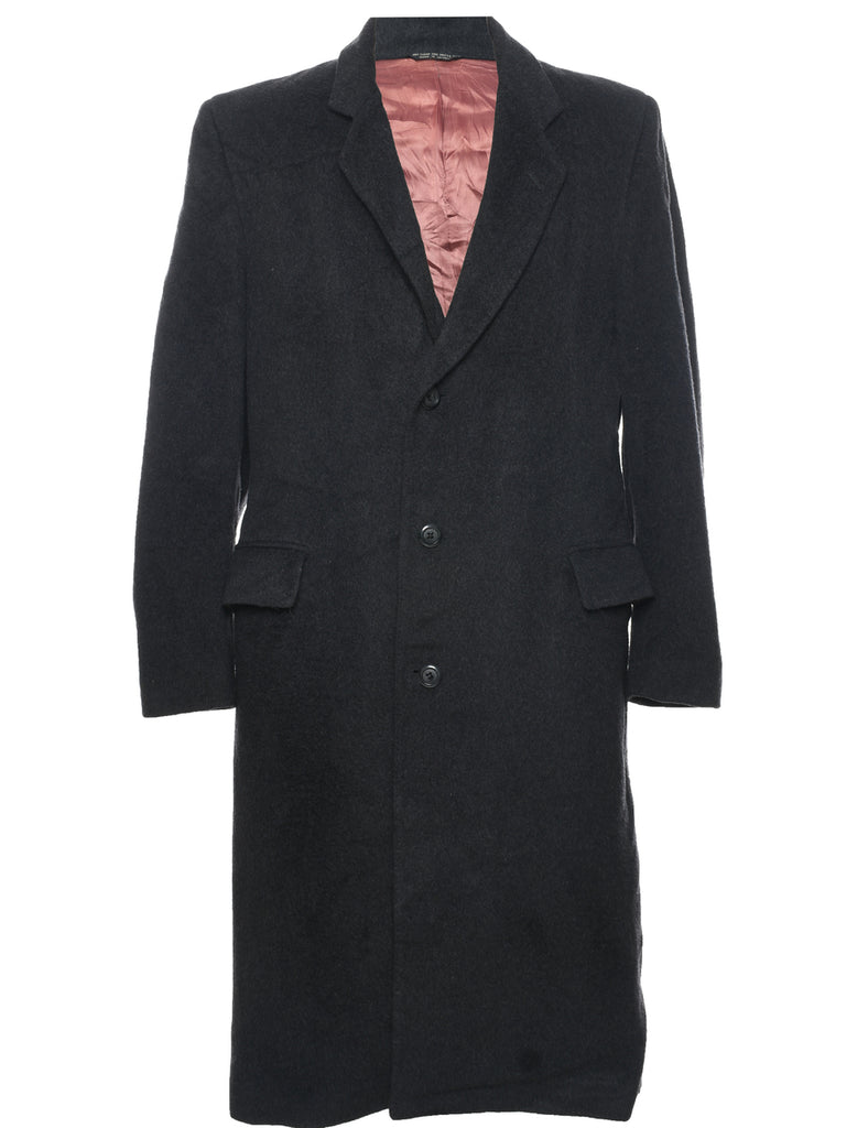 Black Wool Coat - L