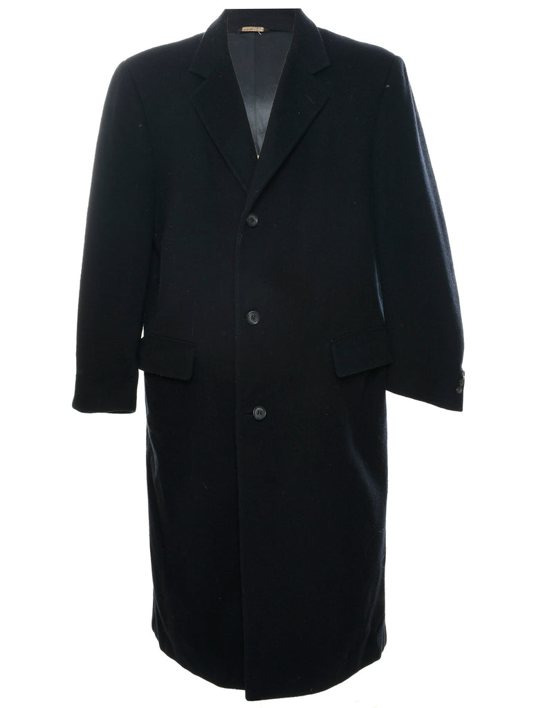 Black Wool Coat - XL