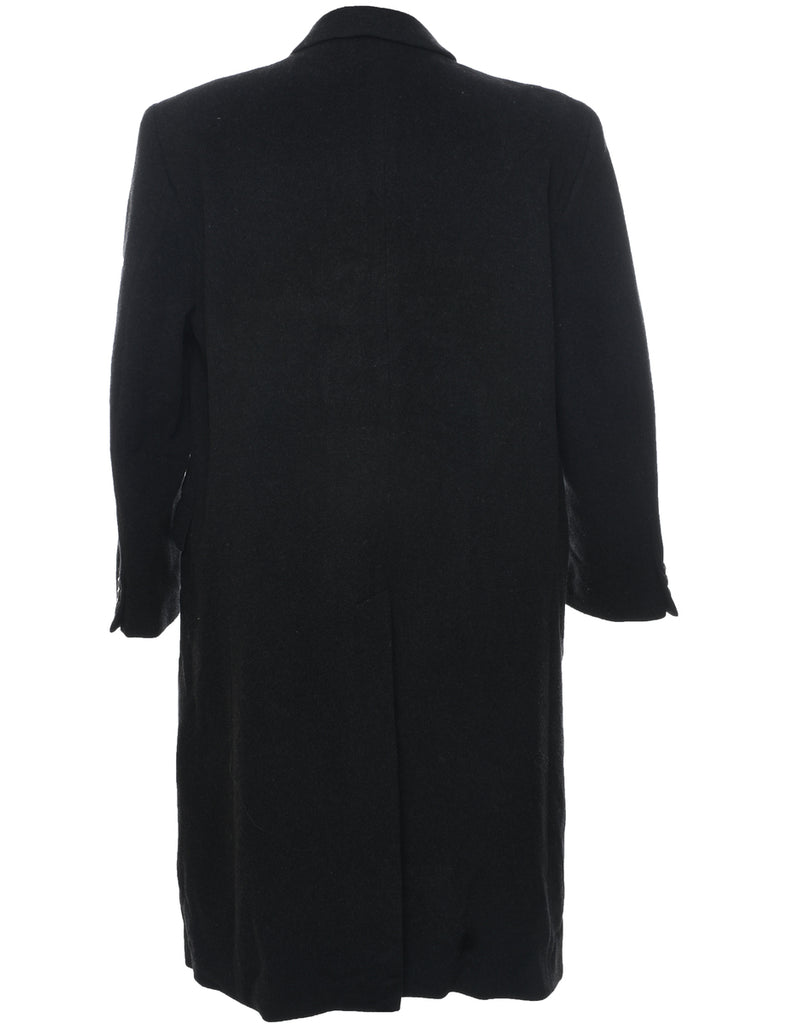 Black Wool Coat - L