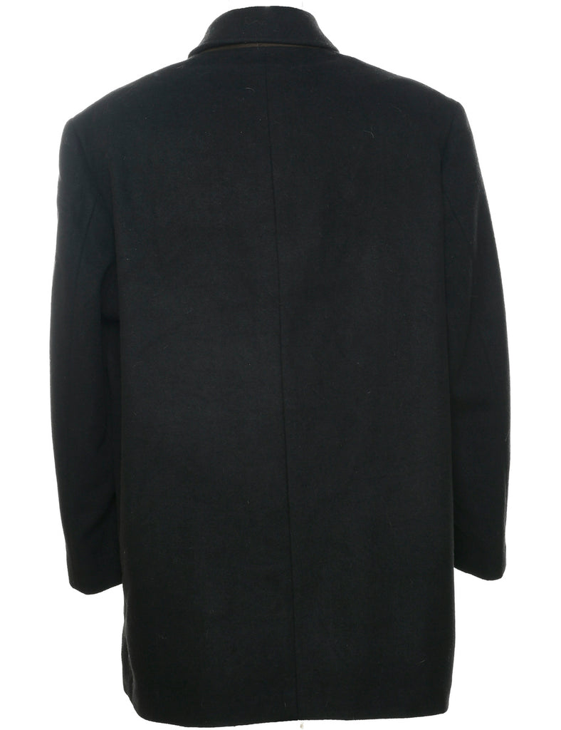 Black Wool Coat - XL