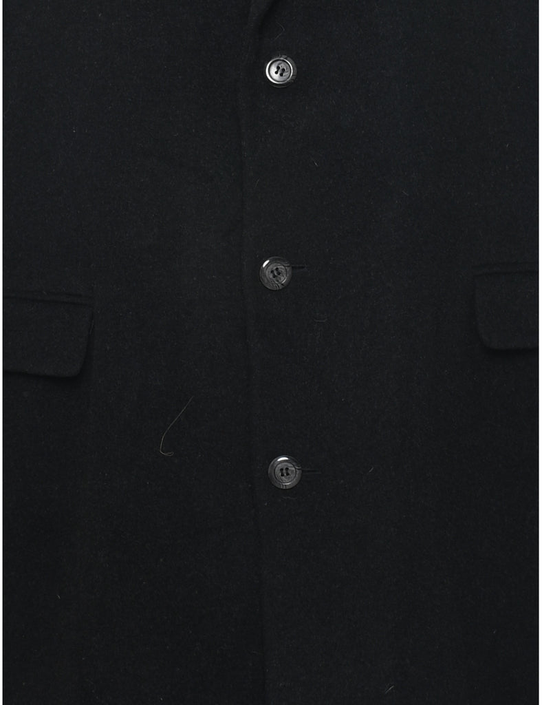 Black Wool Coat - L