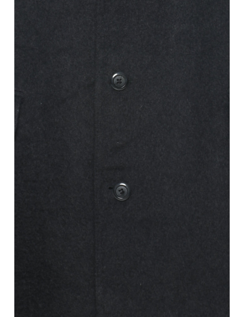 Black Wool Coat - L