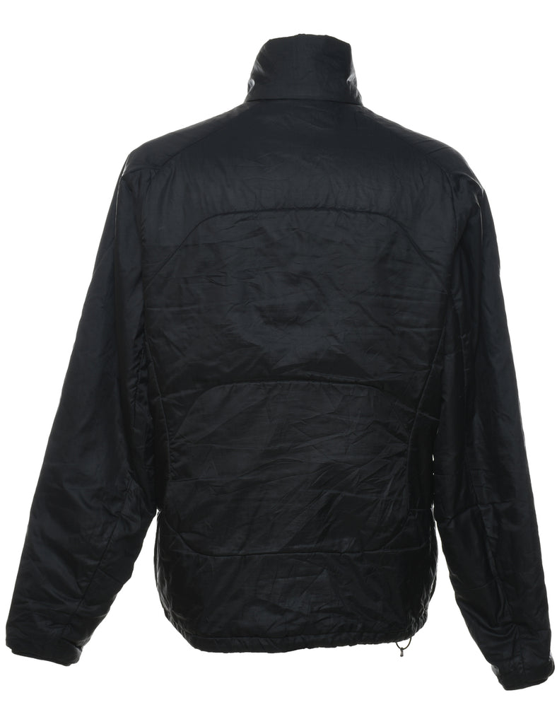 Black Zip-Front Adidas Puffer Jacket - L