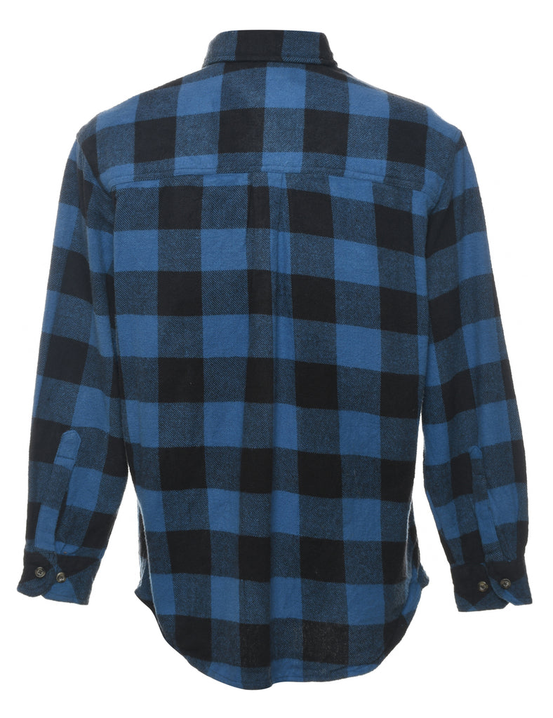 Blue & Black Buffalo Check Shirt - L