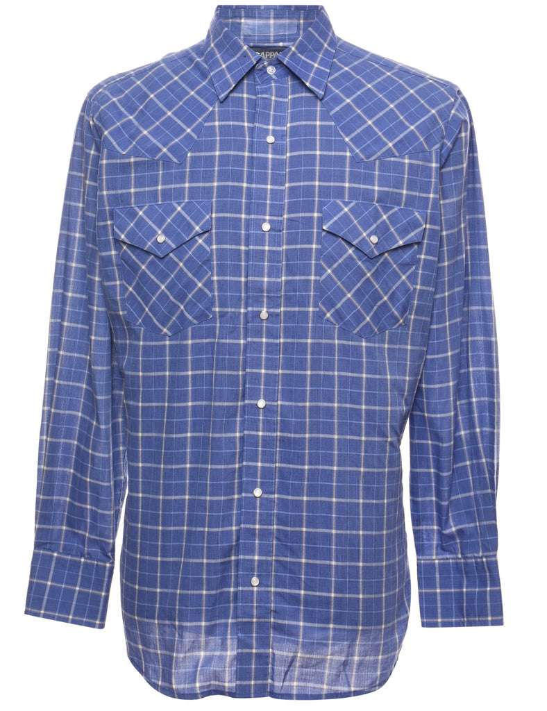 Blue Classic Checked Shirt - M