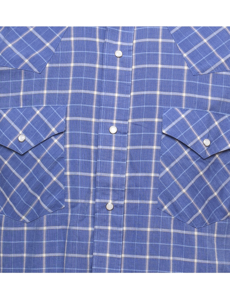 Blue Classic Checked Shirt - M