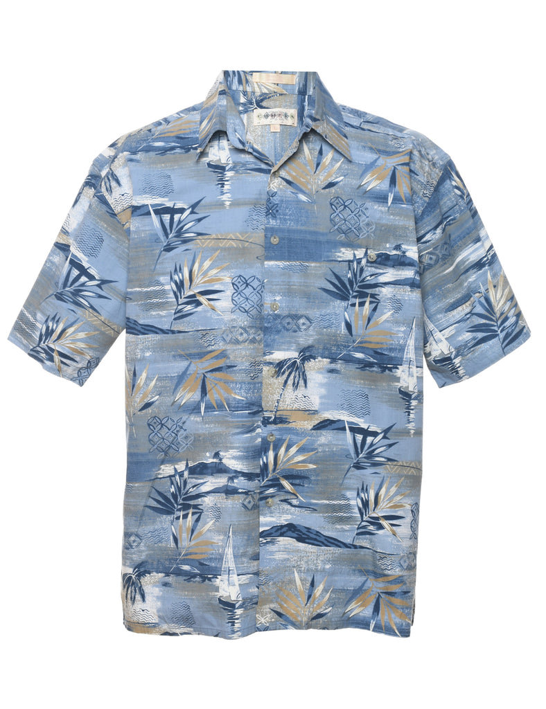 Blue Hawaiian Shirt - L