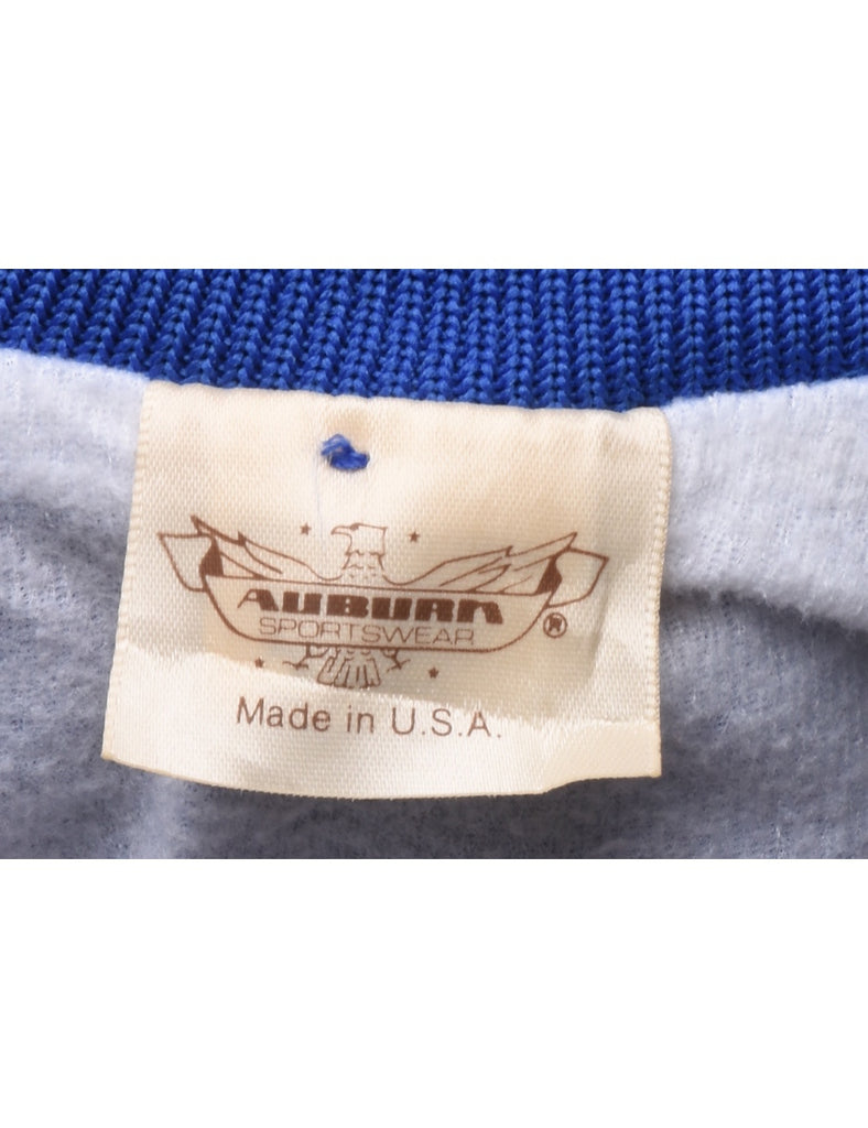 Blue Nylon Bomber Jacket - XL