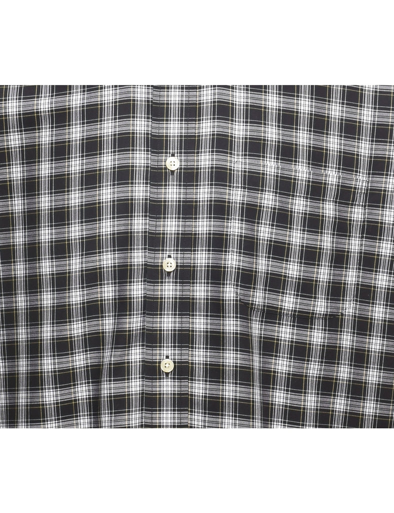 Brooks Brothers Checked Black Shirt - XL