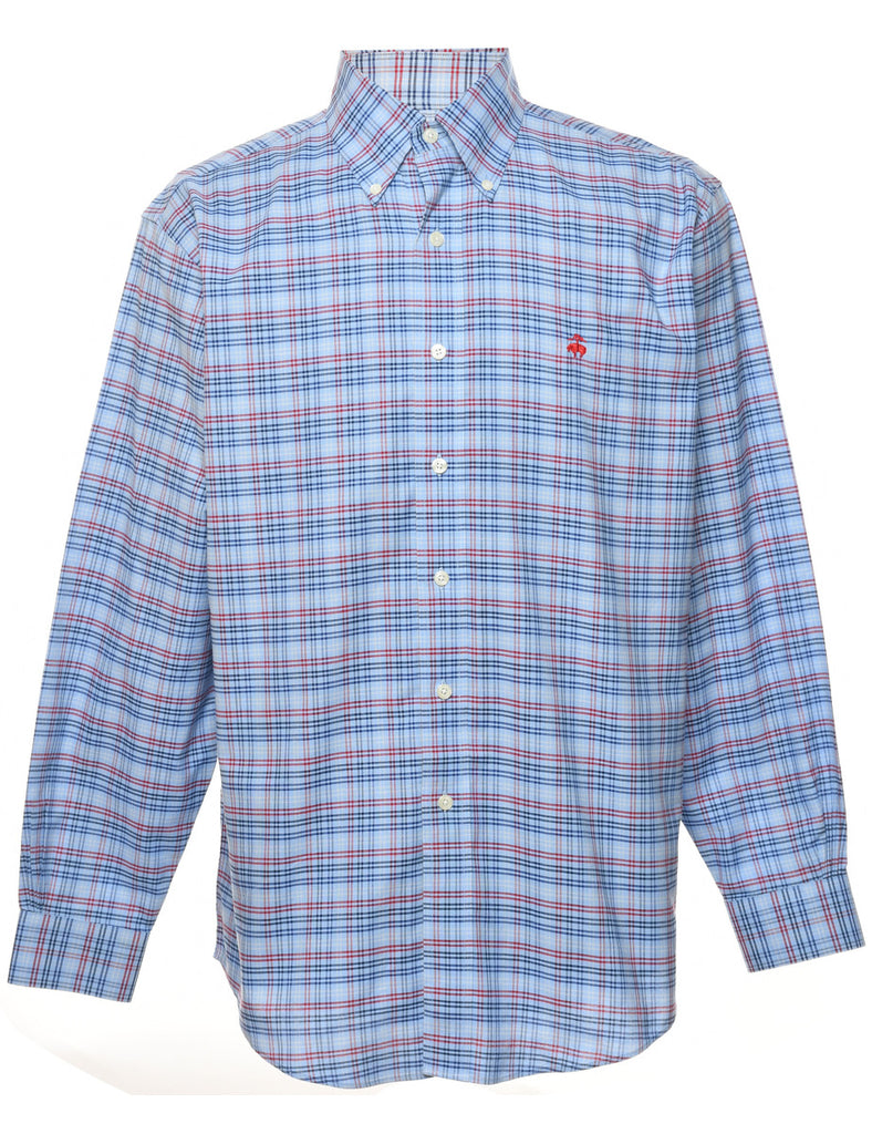 Brooks Brothers Checked Light Blue Shirt - M