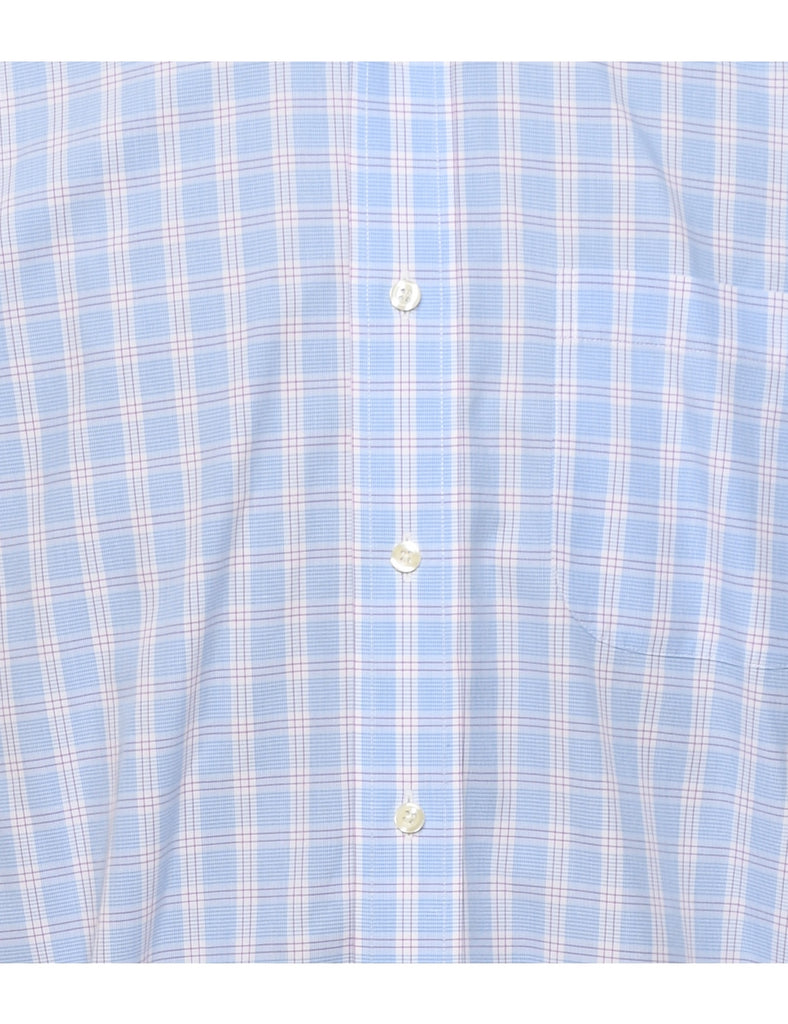 Brooks Brothers Checked Light Blue Shirt - L