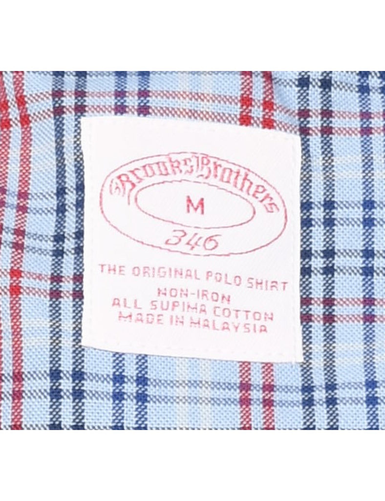 Brooks Brothers Checked Light Blue Shirt - M