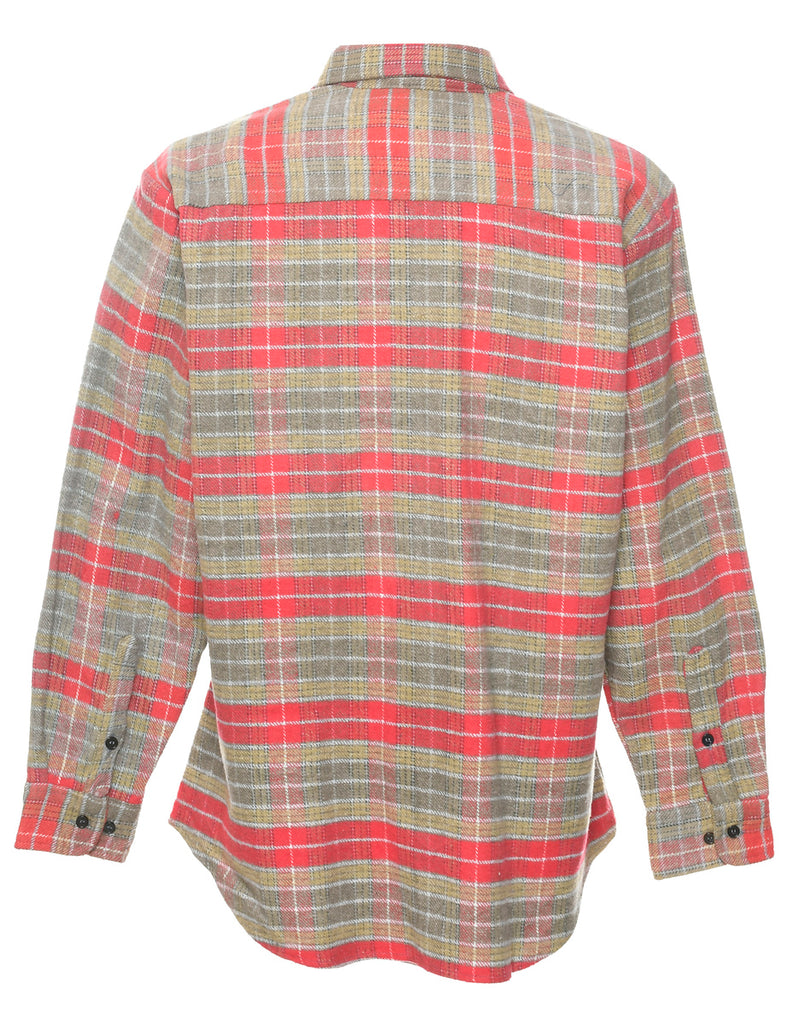 Brown Checked Shirt - M