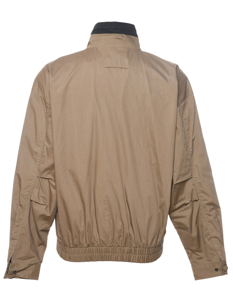 Brown Classic Zip-Front Jacket - M