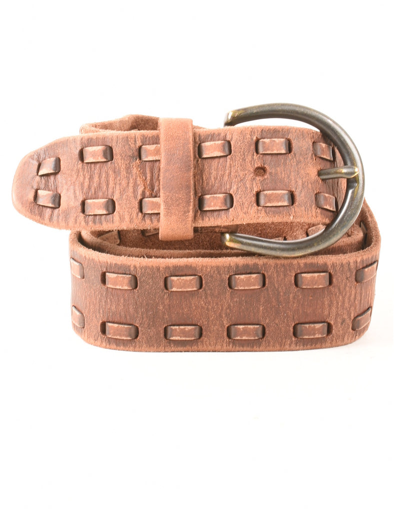 Brown Leather Smart Belt - M