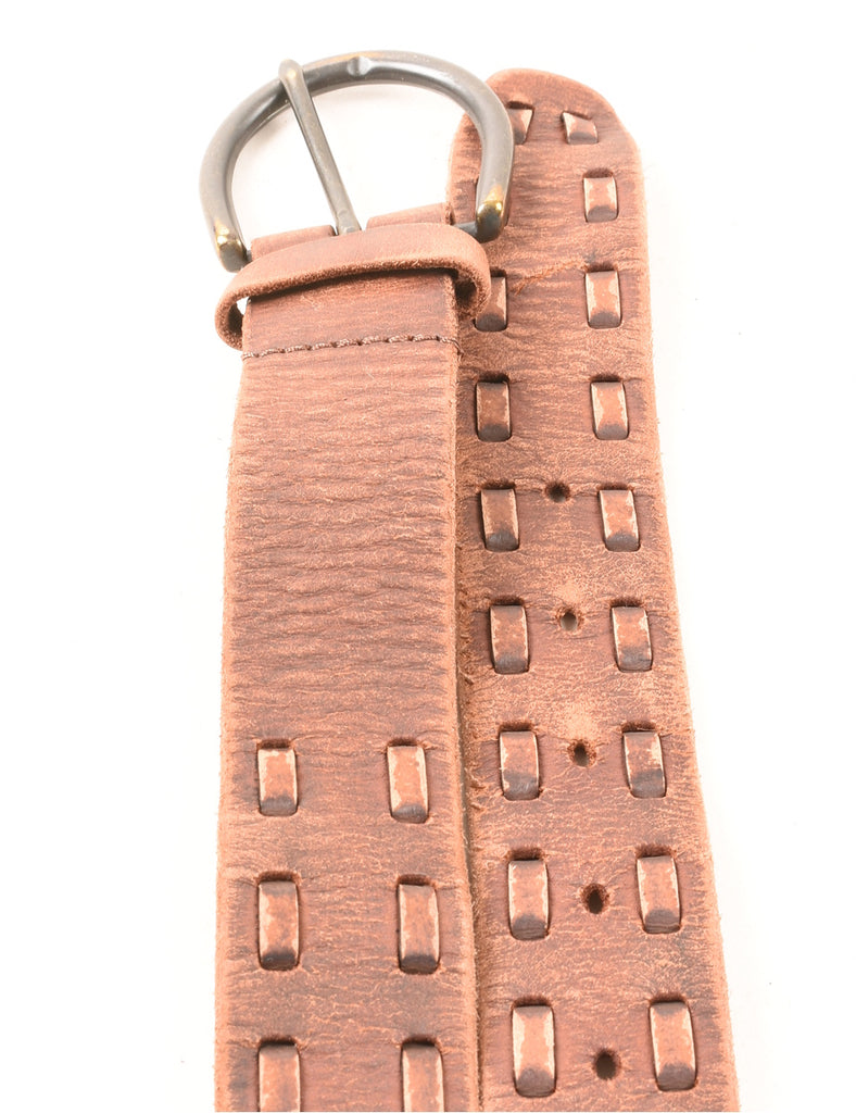 Brown Leather Smart Belt - M