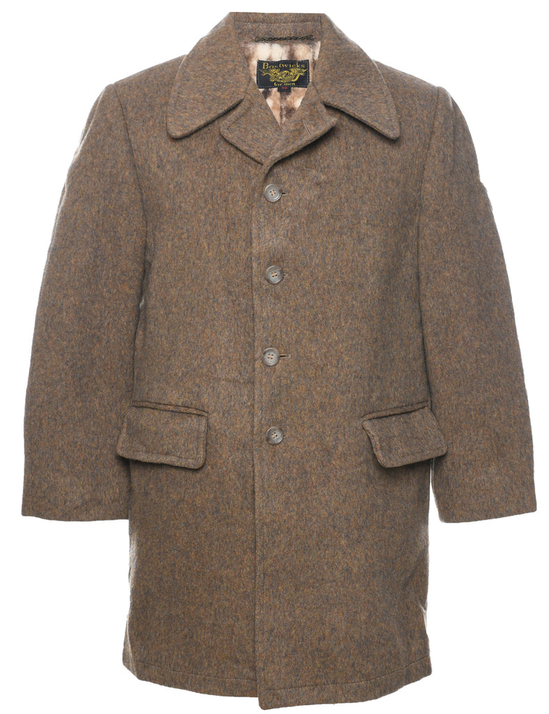 Brown Wool Coat - M