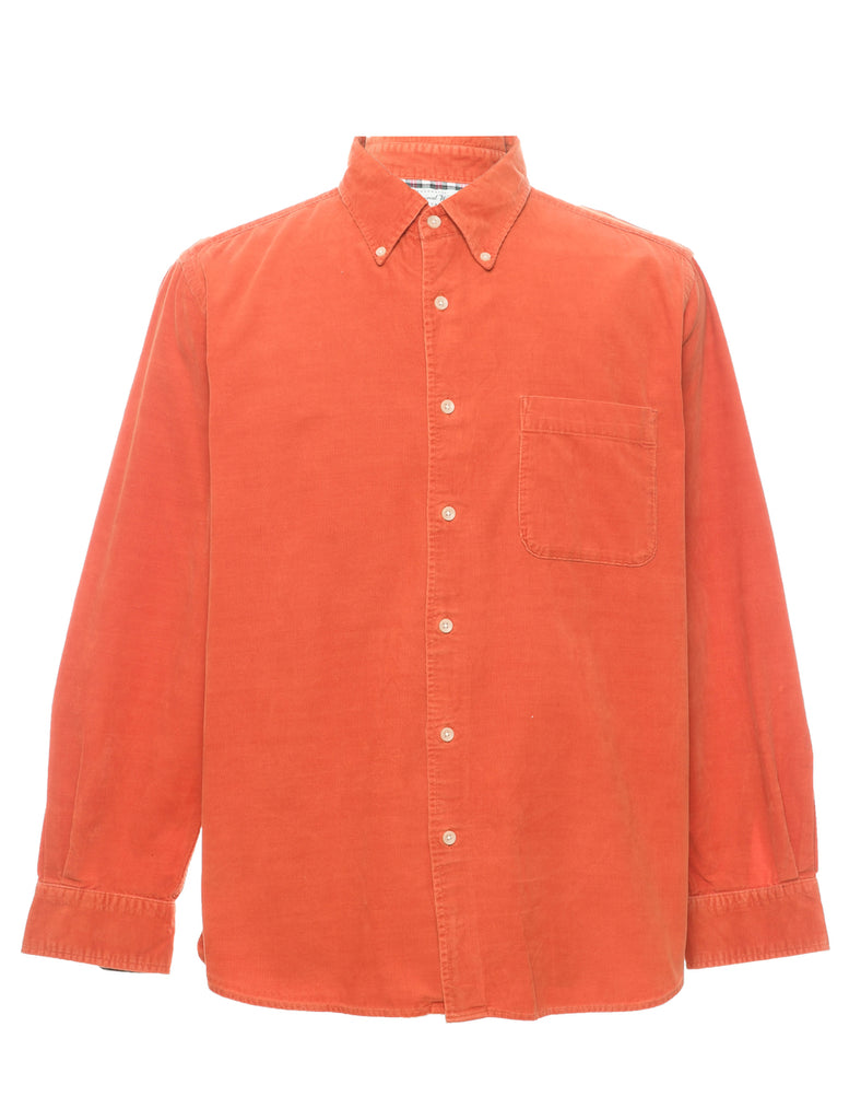 Burnt Orange Corduroy Shirt - XL