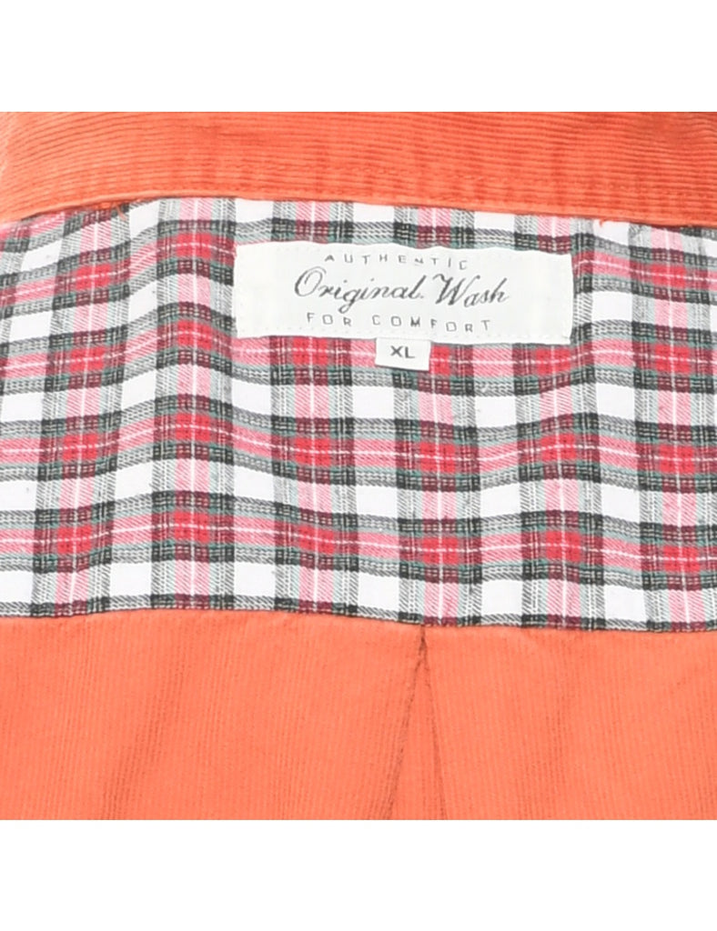 Burnt Orange Corduroy Shirt - XL