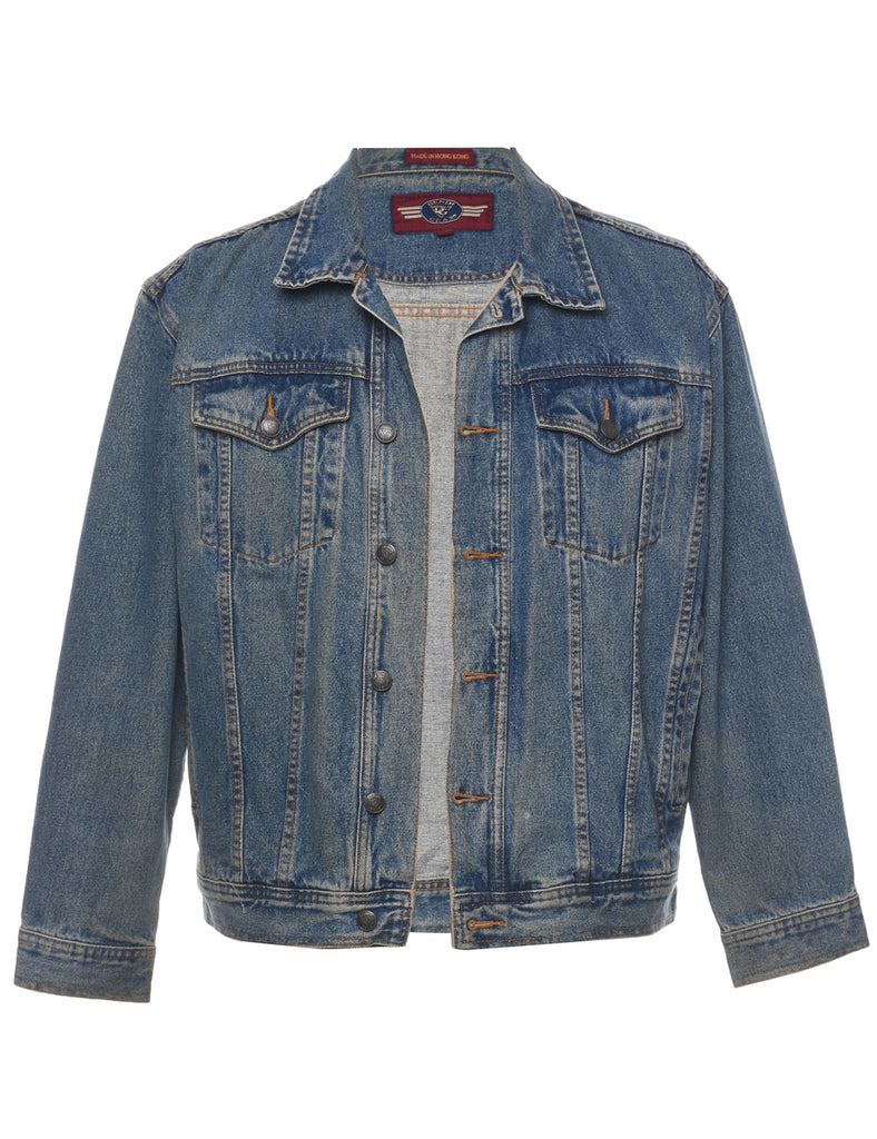 Button Front Denim Jacket - M